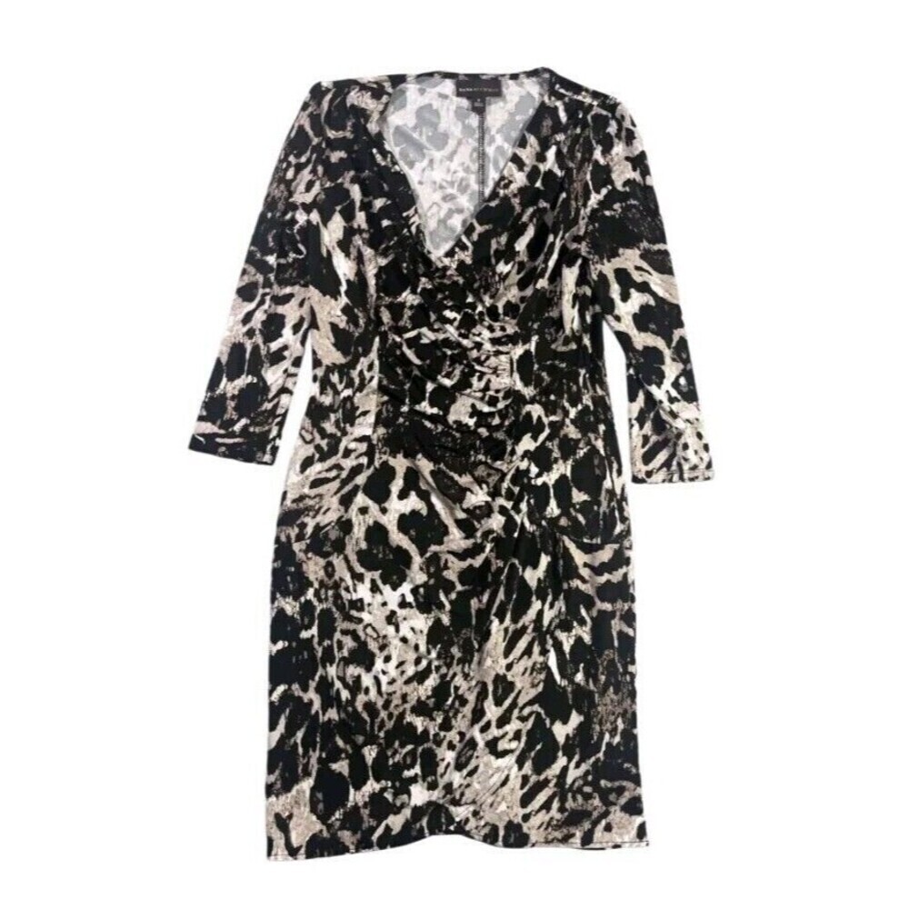 Dana Buchman Women's Size Small Stretch Knit Leopard Print Dress